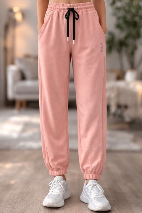 KADIN LASTİKLİ EŞOFMAN-PEMBE