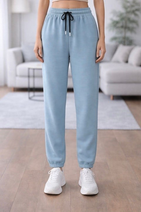 KADIN LASTİKLİ EŞOFMAN-SU YEŞİLİ