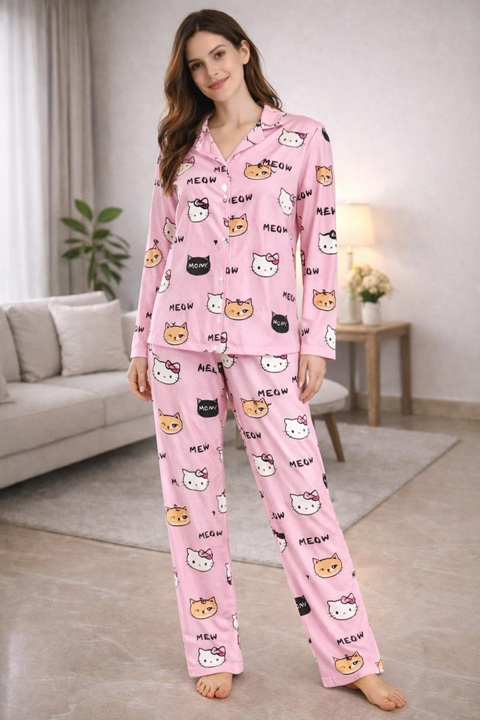 Kadın Milan Likralı Pijama Takımı