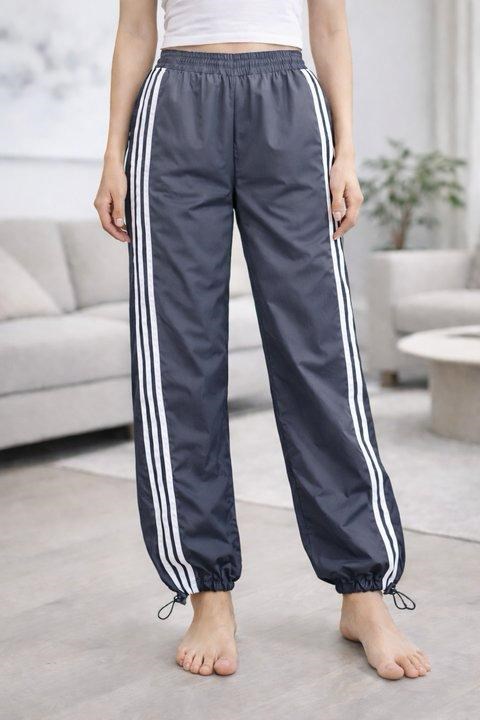 Kadın Paraşüt Eşofman Alt- Gri