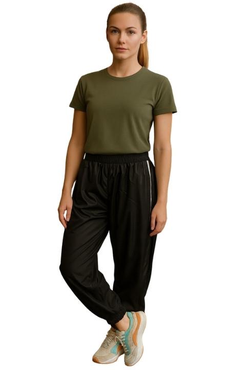 KADIN PARAŞÜT EŞOFMAN ALTI-SİYAH