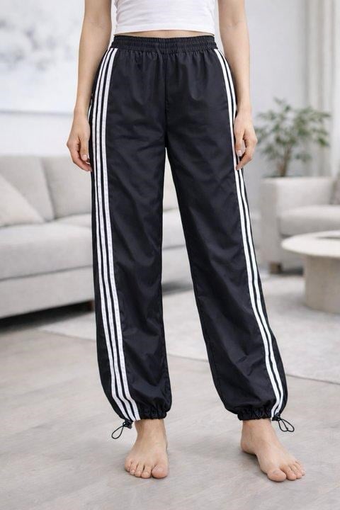 Kadın Paraşüt Eşofman Altı-Siyah