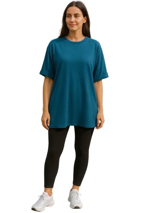 KADIN T-SHİRT-MAVİ