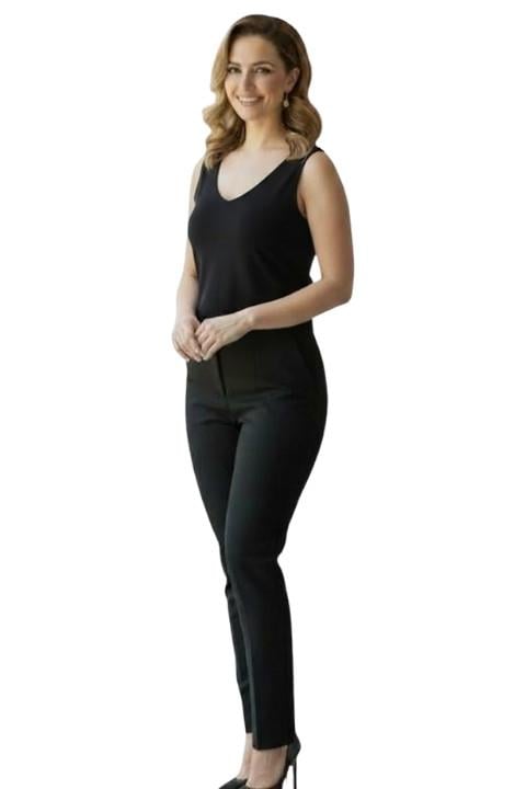 Kadın V Yaka Tulumlu Atlet - Siyah