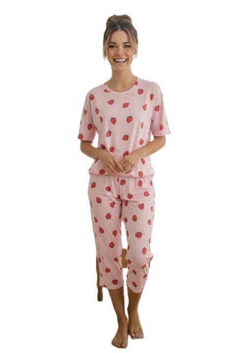 MİLAN KISA KOL KAPRİLİ PİJAMA TAKIMI