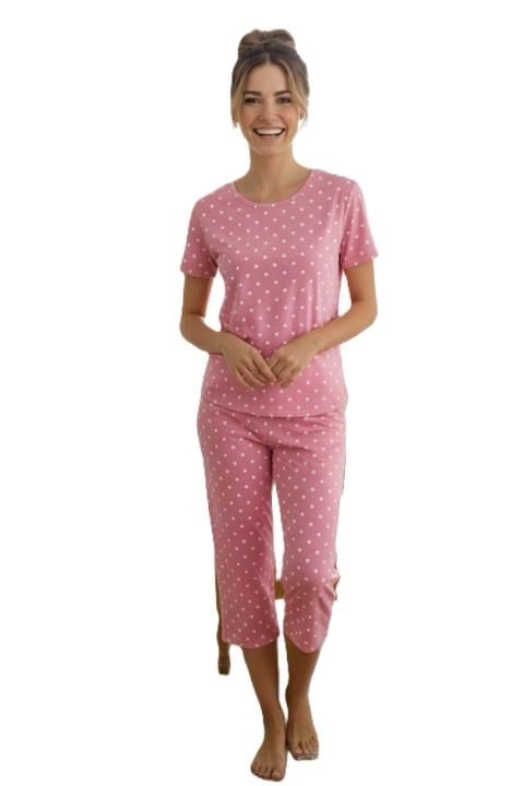 MİLAN KISA KOL KAPRİLİ PİJAMA TAKIMI