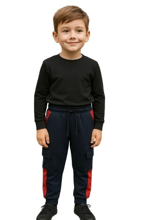 Paris Kids Erkek Çocuk Yan Garnili Çift Kargo Cep