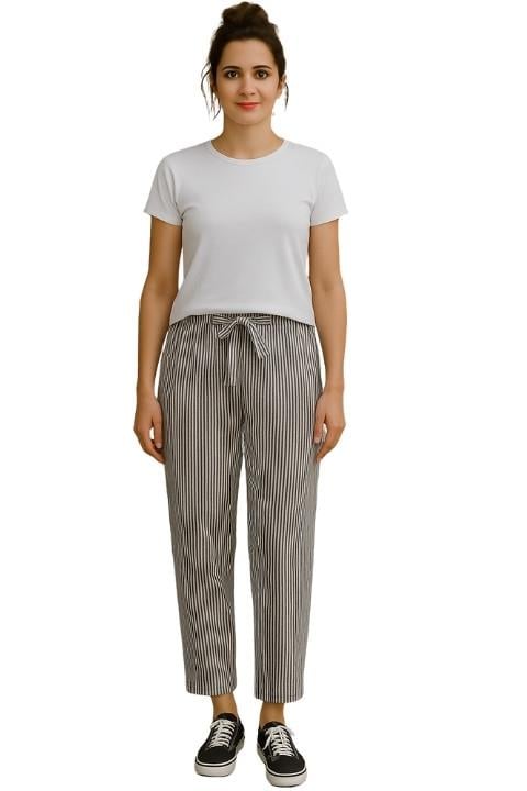 SU YOLU KADIN PANTOLON SİYAH:0287548-37