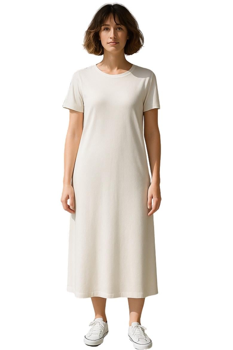 V YAKA KISA KOL PENYE ELBİSE-GRİ