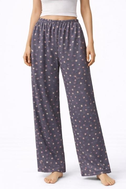 Viskon Desenli Pijama Altı