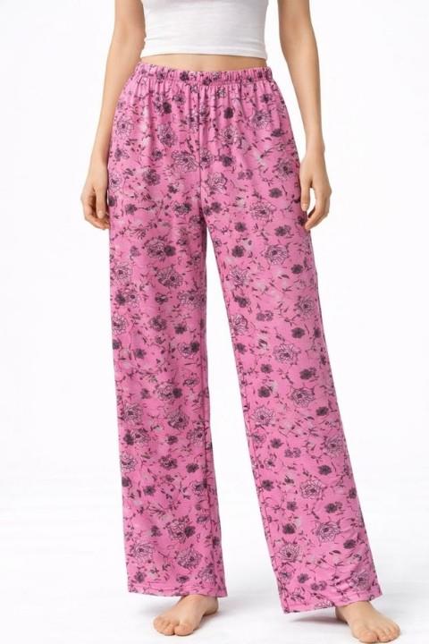 Viskon Desenli Pijama Altı
