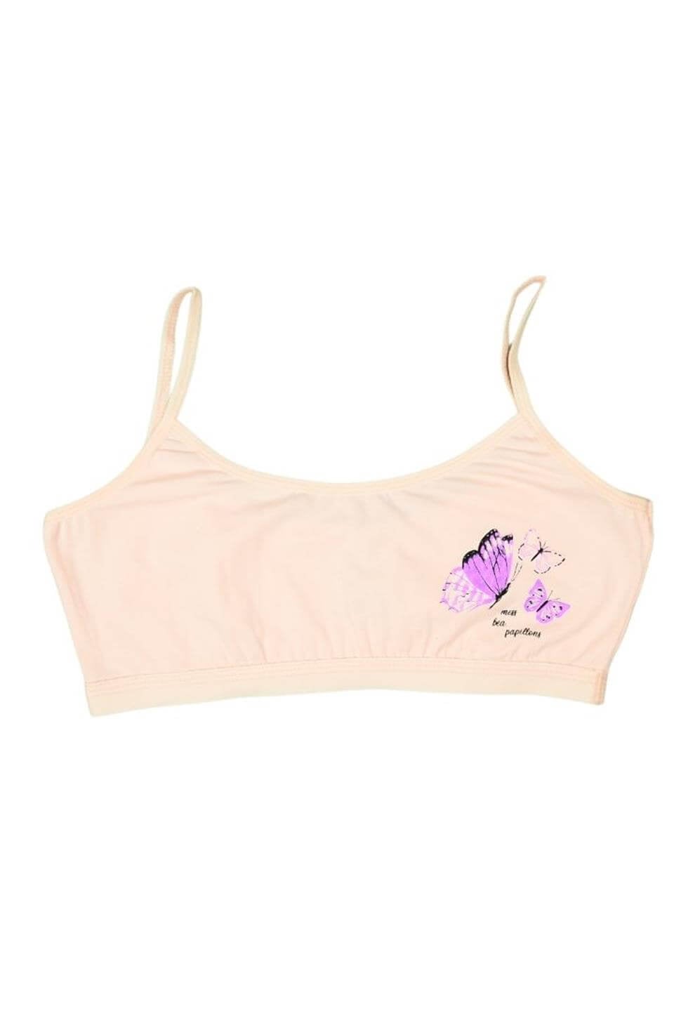 3 Adet Stil İp Askılı Elastan Kız Çocuk Büstiyer