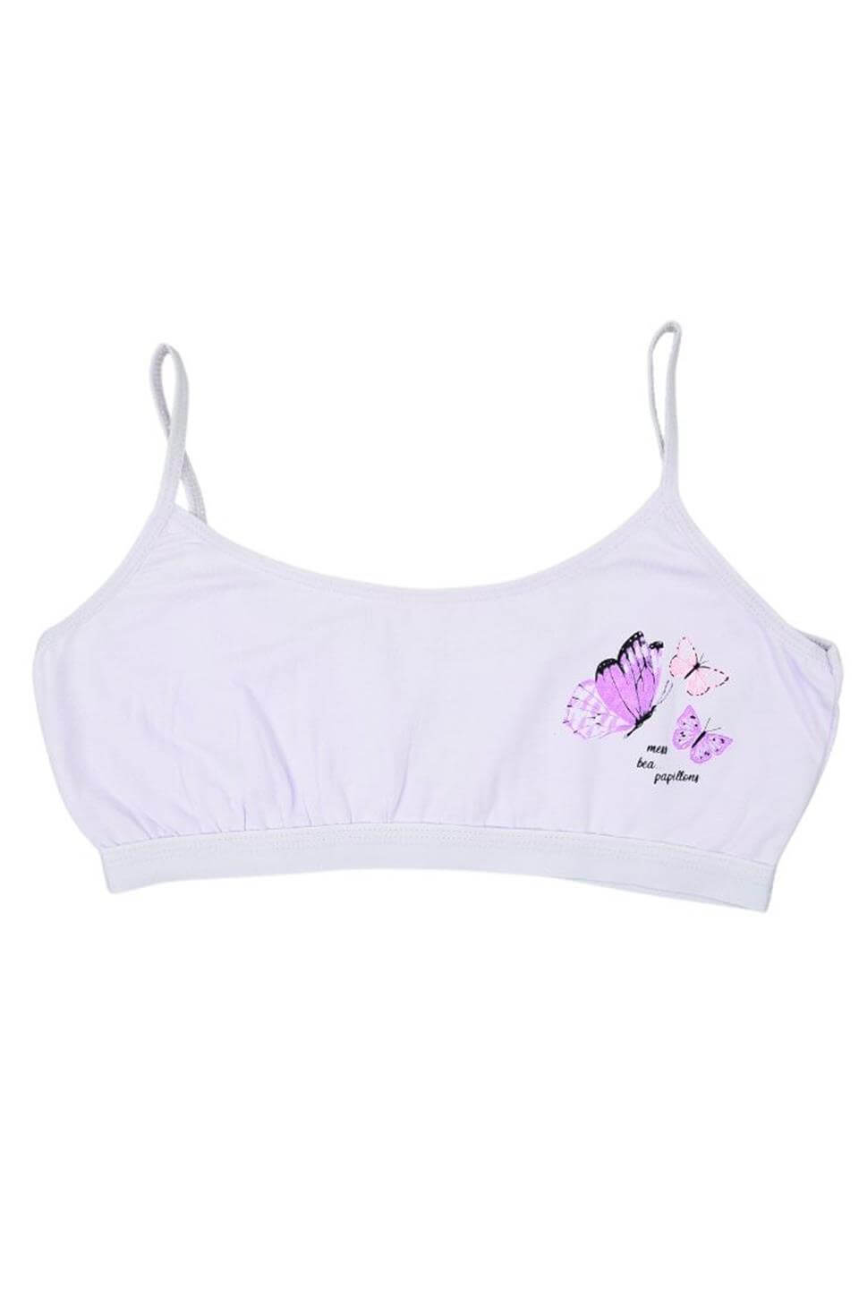 3 Adet Stil İp Askılı Elastan Kız Çocuk Büstiyer