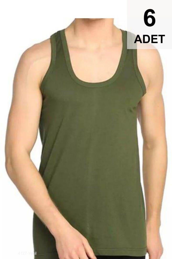 6 Adet Erkek Atlet - Yeşil