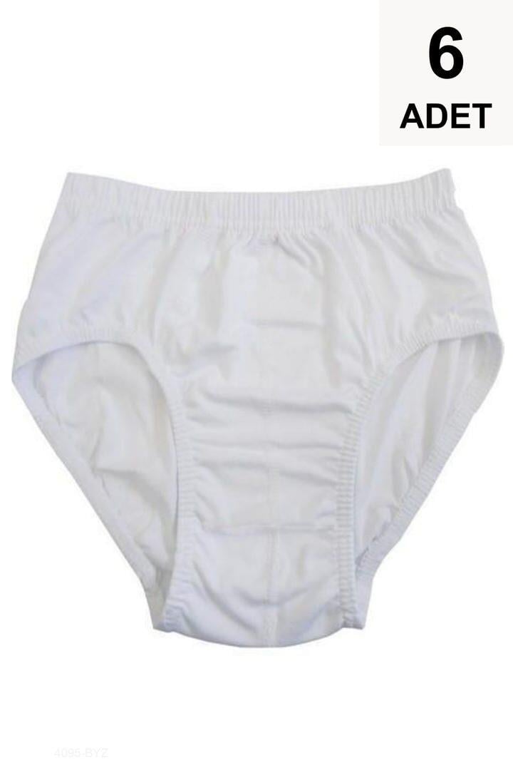 6 Adet Erkek Külot - Beyaz