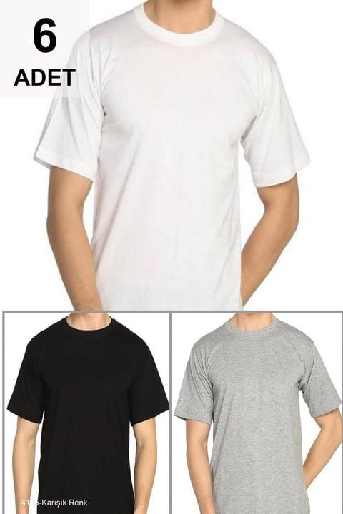 6 Adet Sıfır Yaka Erkek Fanila