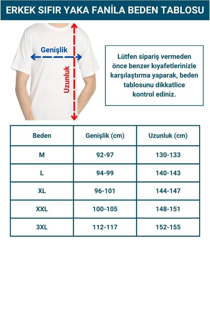 6 Adet Sıfır Yaka Erkek Fanila