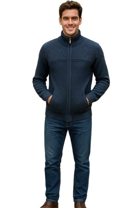 Baba Vienna Model Erkek Hırka-Lacivert
