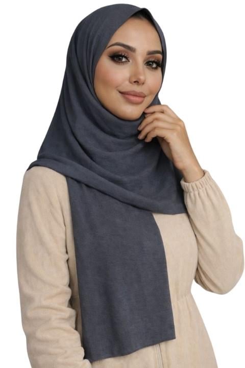 Battal Boy Pamuk Eşarp - Füme