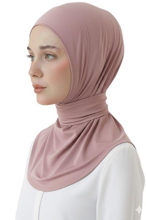 Belinda Kadın Çıtçıtlı Fular Şal - Pudra Pembe