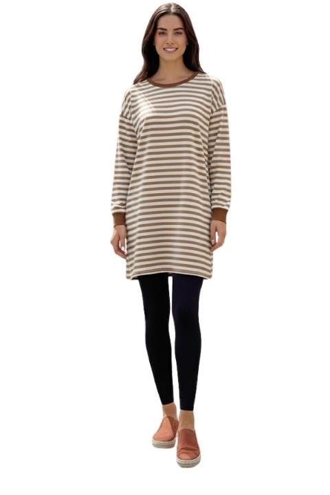 Çizgili Viskon Tunik