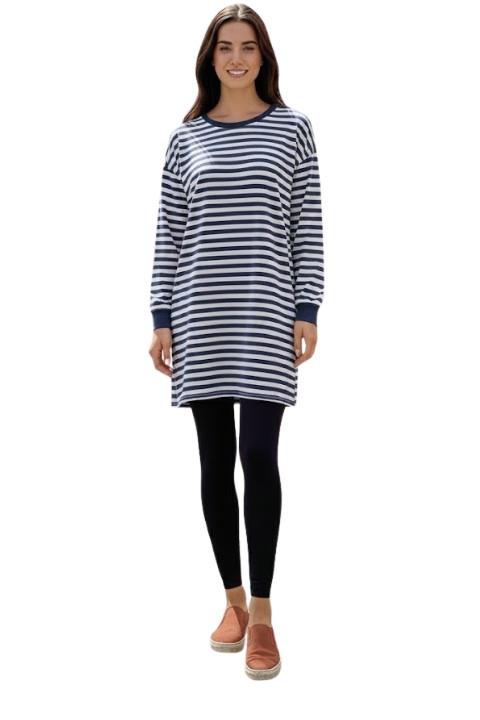 Çizgili Viskon Tunik