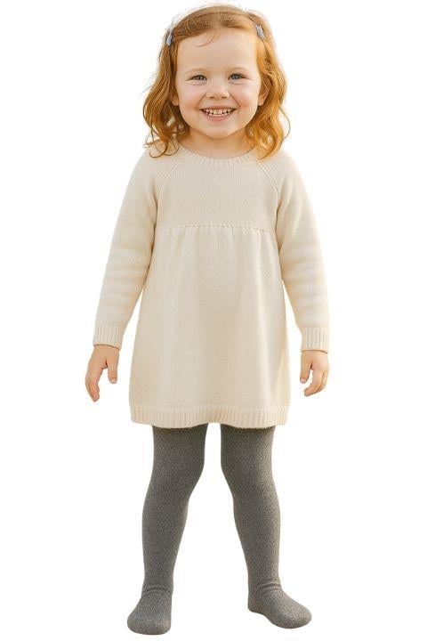 Çocuk Külotlu Çorap - Koyu Gri