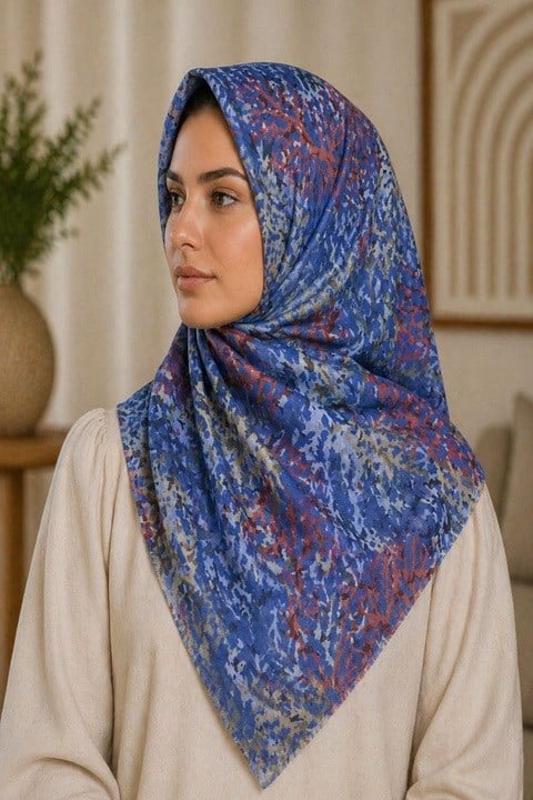 Desenli Flamlı Eşarp