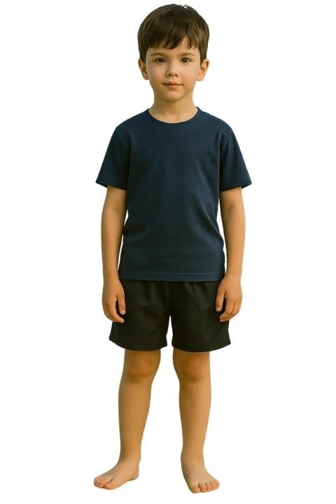 Erkek Çocuk Deniz Şortu Cepli - Siyah