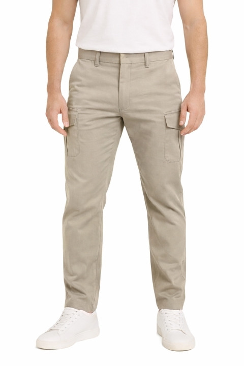 ERKEK ÇOK CEPLİ KARGO PANTOLON-SARI GRİ