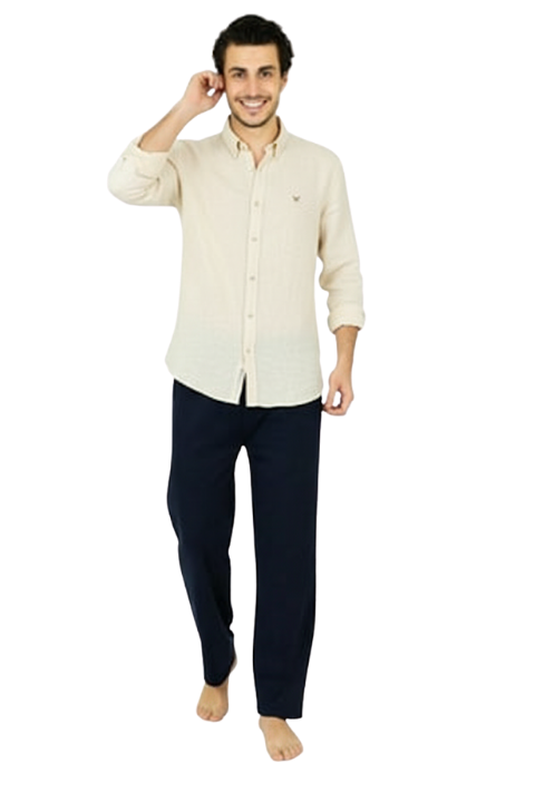 ERKEK KAPLAN GÖMLEK-BEYAZ