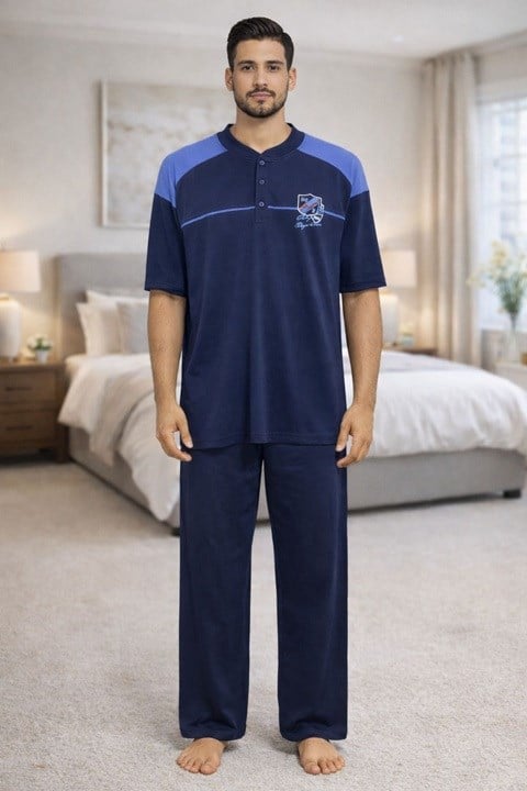 Erkek Kısa Kol Süprem Pijama Takımı - Hfz