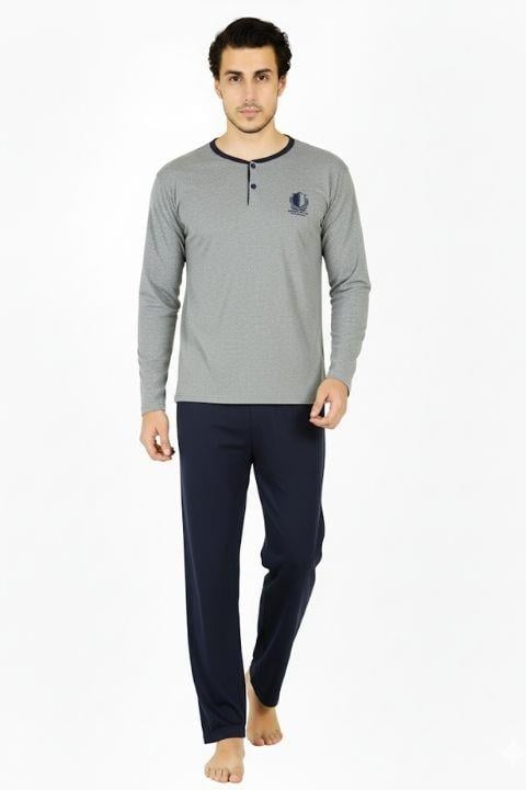 Erkek Penye Pijama Takımı-Su Yeşili