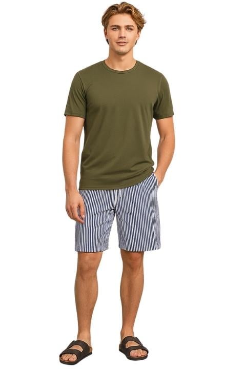 Erkek Su Yolu Şort - Lacivert