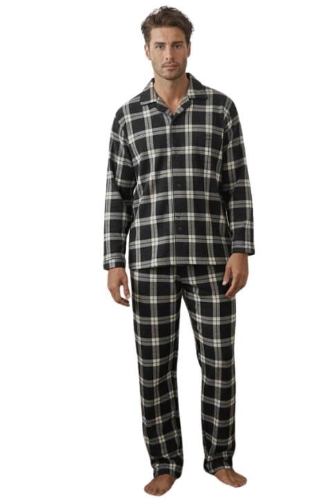 Erkek Süet Düğmeli Pijama Takımı