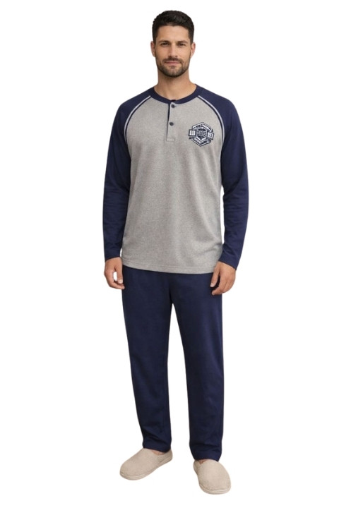Erkek Uzun Kol İki İplik Şardonlu Pijama Takım 915 Hfz