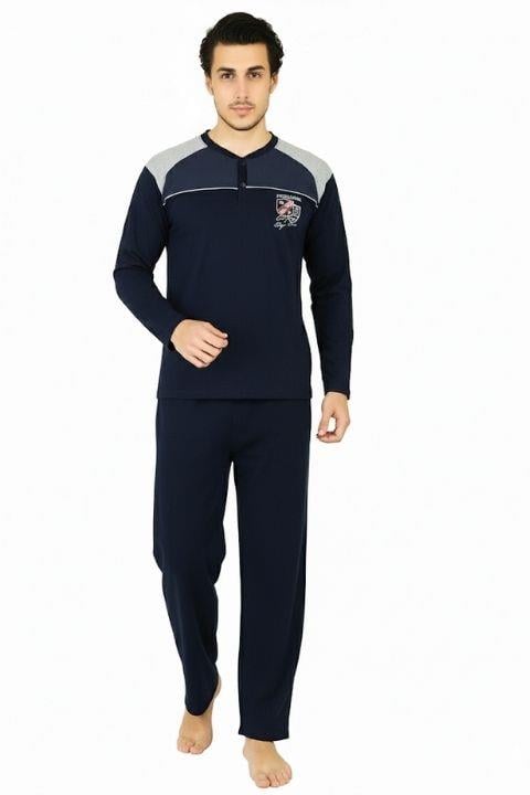 Erkek Uzun Kol Pijama Takımı-Görseldeki Renk