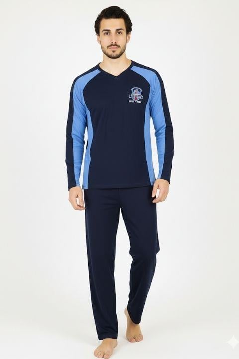 Erkek Uzun Kol Süprem Pijama Takım -1075 -Hfz