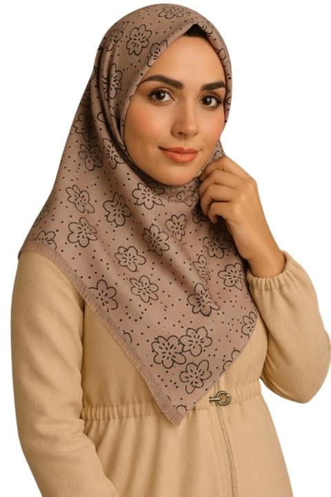 Flamlı Pikment Desenli Eşarp