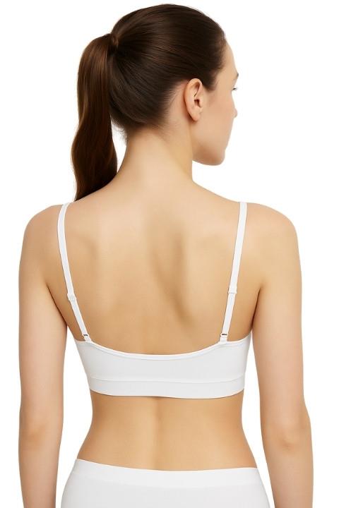 İp Askılı Pedli Büstiyer-Beyaz