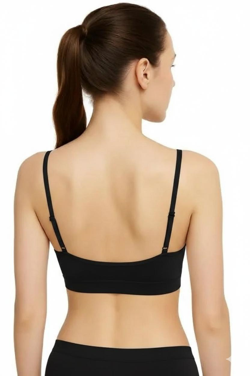 İp Askılı Pedli Büstiyer-Siyah