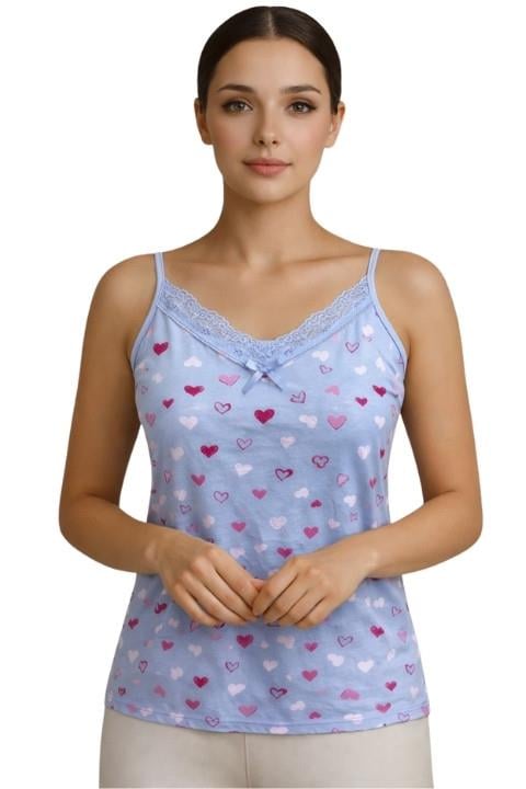 Jenika Kadın İp Askılı Empirme Atlet - Kalp