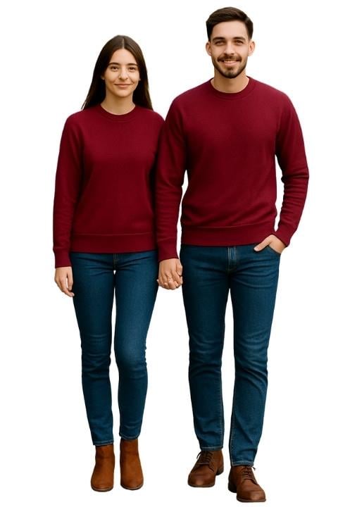Kadın 2 İplik Sweat-Bordo
