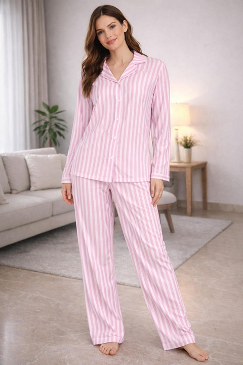 Kadın Milan Likralı Pijama Takımı