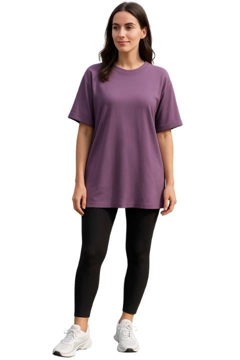 Kadın T-Shirt-Mor