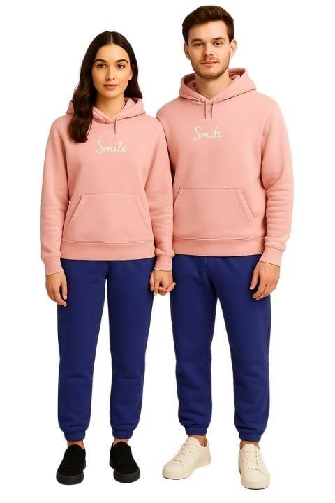 Kanguru Cep Sweat-Pudra Pembe