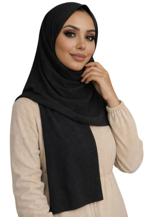 Medine İpek Eşarp - Siyah