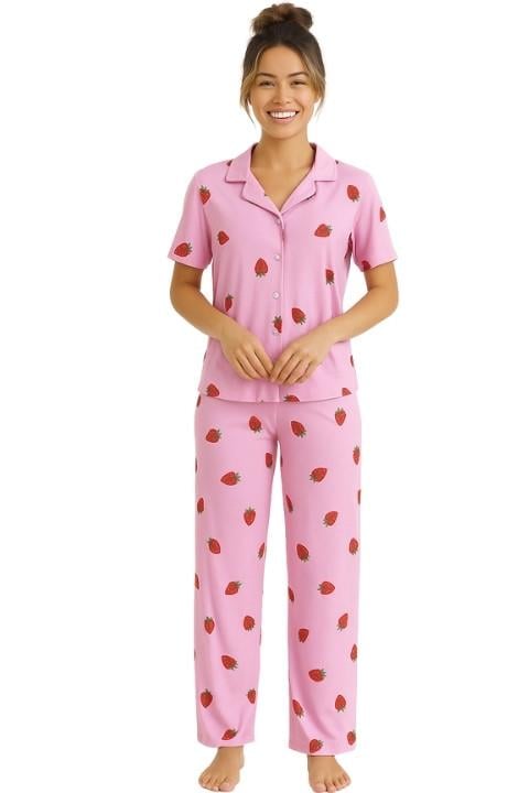 Milan Düğmeli Kısa Kol Pijama Takımı