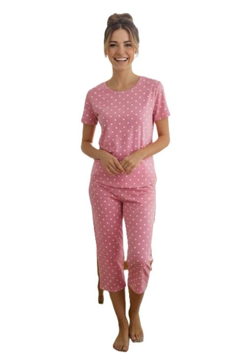 MİLAN KISA KOL KAPRİLİ PİJAMA TAKIMI