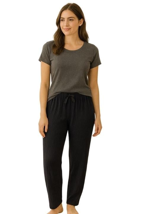 Raporlu Pijama Alt - Siyah